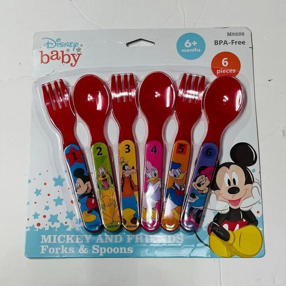 Disney Baby Mickey And Friends Forks And Spoons   NWT